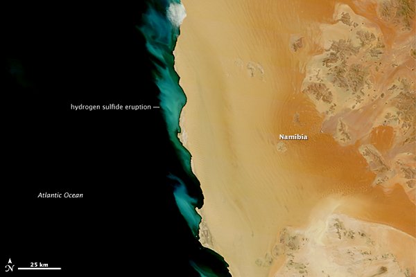 H2S upwelling off Namibian coast