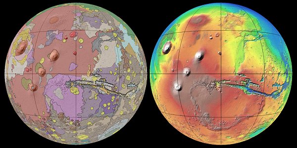 Mars geological map